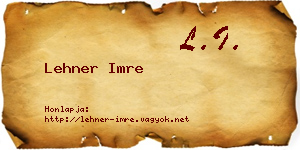 Lehner Imre névjegykártya